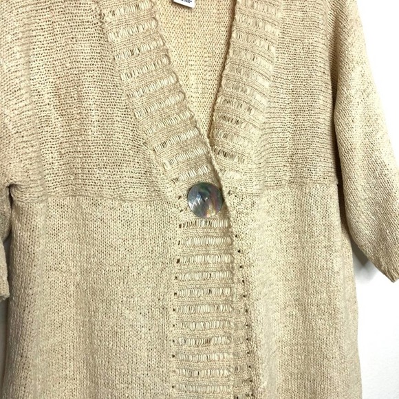 Carole Little Button Front Cardigan w/Ruffle Back - Picture 2 of 5